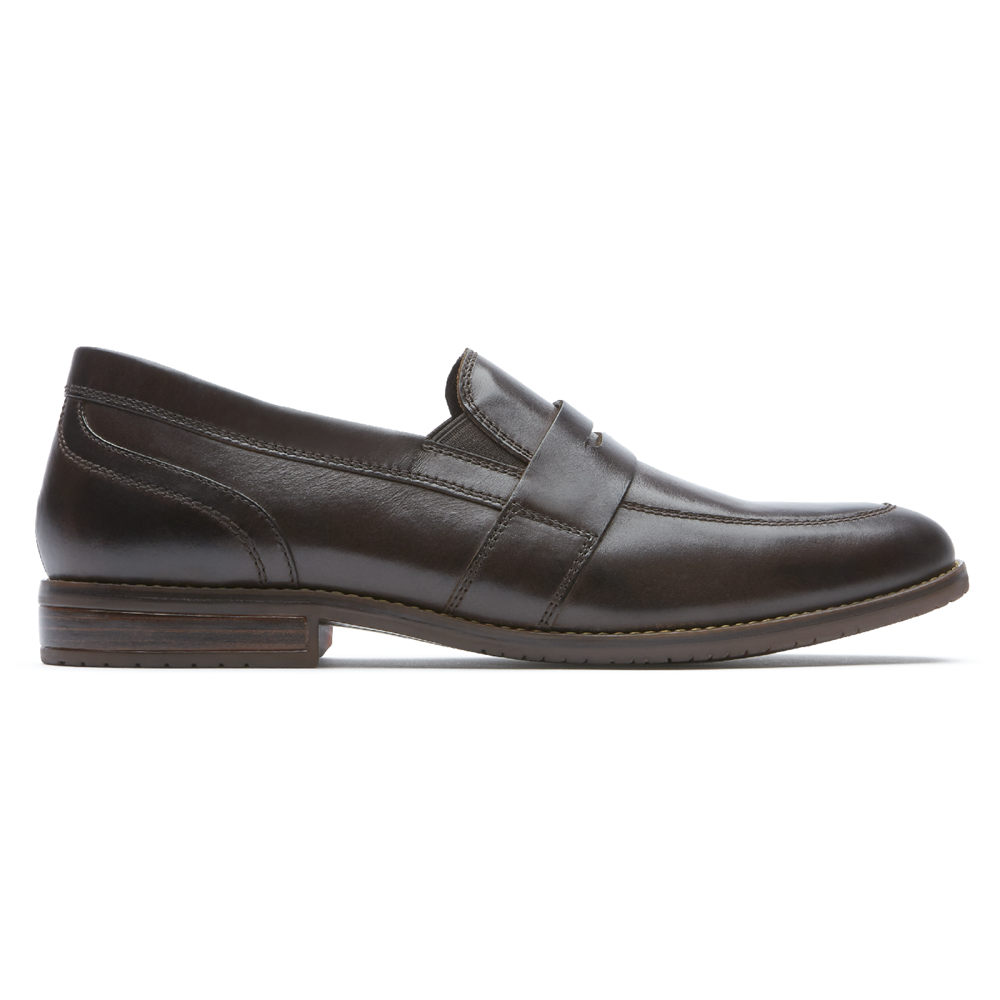 Rockport Loafers For Mens Brown - Style Purpose 3 Double Gore Penny - LA4236081